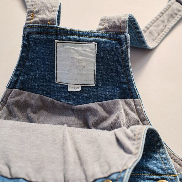 DOTTY DUNGAREES KIDS CLASSIC STONEWASH DENIM OVERALLS - Picture 4 of 6